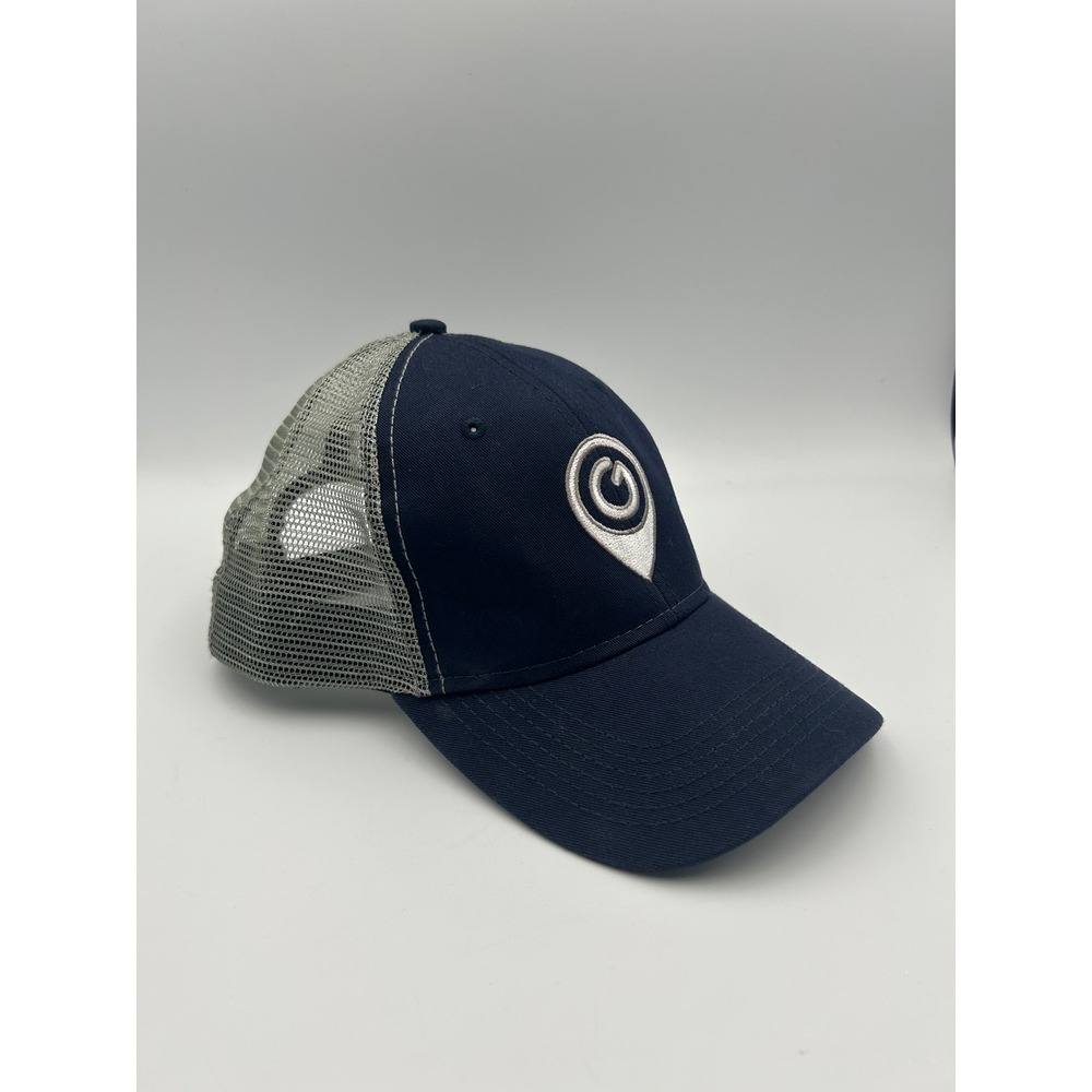 Sportsman Navy Blue Grey Mesh Trucker Hat Adjustable Embroidered Logo Cap B1086